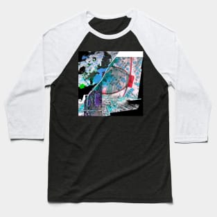 big wetland city urban collage photo art ecopop in nature landscape black & white vector Baseball T-Shirt